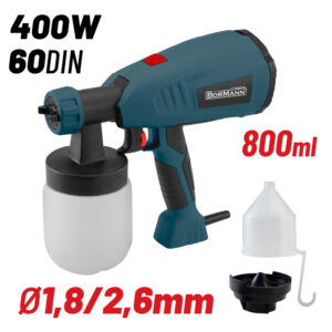 ΠΙΣΤΟΛΙ ΒΑΦΗΣ ΗΛΕΚΤΡΙΚΟ HVLP 400W 800ml BORMANN BPG8100