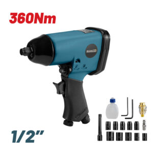 ΑΕΡΟΚΛΕΙΔΟ 1/2" ΜΕ 10τεμ. ΚΑΡΥΔΑΚΙΑ ΡΟΠΗ 360Nm BORMANN BAT6100