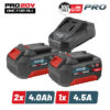 ΣΕΤ 2 ΜΠΑΤΑΡΙΕΣ 20V 4.0Ah + ΦΟΡΤΙΣΤΗΣ BORMANN BBP9944