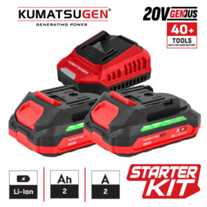 ΣΕΤ ΜΠΑΤΑΡΙΑ 20V 2X2.0Ah & ΦΟΡΤΙΣΤΗ 2Α KUMATSUGEN KDC922