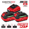 ΣΕΤ ΜΠΑΤΑΡΙΑ 2X4.0Ah & ΦΟΡΤΙΣΤΗ 2Α KUMATSUGEN KDC944