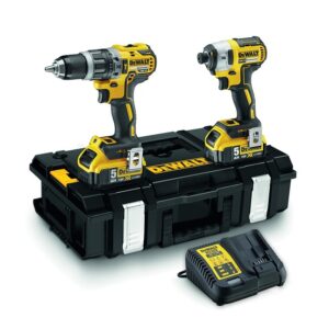 ΣΕΤ ΔΡΑΠΑΝΟΚΑΤΣΑΒΙΔΟ (DCD796) & ΠΑΛΜΙΚΟ ΚΑΤΣΑΒΙΔΙ (DCF887) ME 2 ΜΠΑΤΑΡΙΕΣ 5Ah & ΦΟΡΤΙΣΤΗ DEWALT DCK266P2